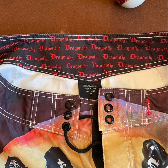 Kiss dragonfly shorts size 29 waste - Picture 3 of 3